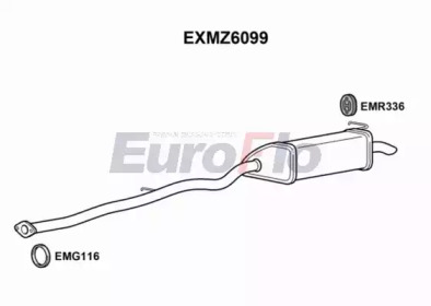 EUROFLO exmz6099 -  Глушитель выхлопных газов конечный