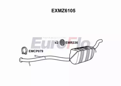 EUROFLO exmz6105 -  Глушитель выхлопных газов конечный