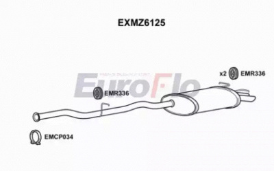 EUROFLO exmz6125 -  Глушитель выхлопных газов конечный