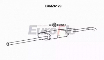 EUROFLO exmz6129 -  Глушитель выхлопных газов конечный