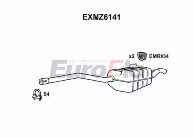 EUROFLO exmz6141 -  Глушитель выхлопных газов конечный