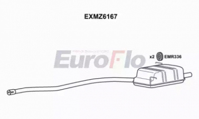 EUROFLO exmz6167 -  Глушитель выхлопных газов конечный
