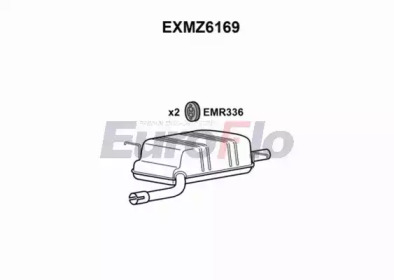 EUROFLO exmz6169 -  Глушитель выхлопных газов конечный