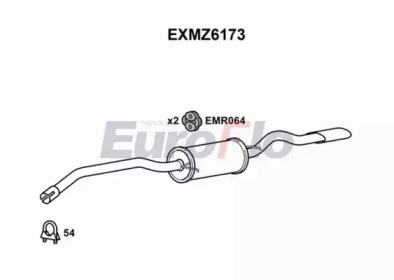 EUROFLO exmz6173 -  Глушитель выхлопных газов конечный