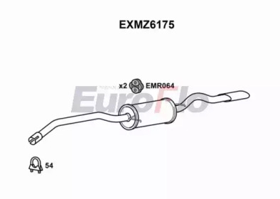 EUROFLO exmz6175 -  Глушитель выхлопных газов конечный