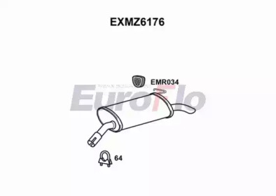 EUROFLO exmz6176 -  Глушитель выхлопных газов конечный