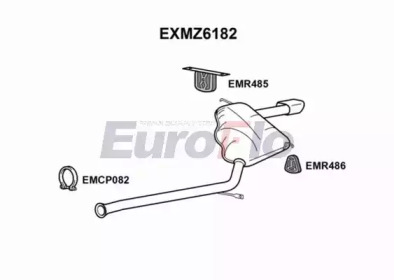 EUROFLO exmz6182 -  Глушитель выхлопных газов конечный