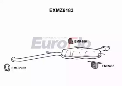 EUROFLO exmz6183 -  Глушитель выхлопных газов конечный