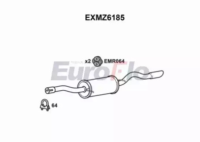 EUROFLO exmz6185 -  Глушитель выхлопных газов конечный