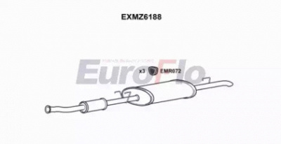EUROFLO exmz6188 -  Глушитель выхлопных газов конечный