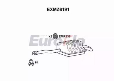 EUROFLO exmz6191 -  Глушитель выхлопных газов конечный