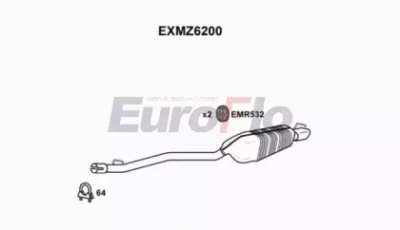 EUROFLO exmz6200 -  Глушитель выхлопных газов конечный