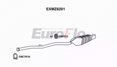 EUROFLO exmz6201 -  Глушитель выхлопных газов конечный
