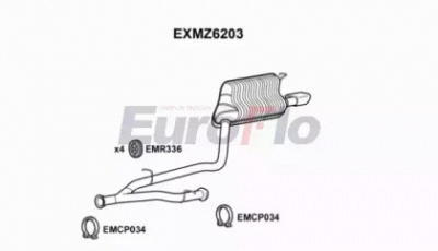 EUROFLO exmz6203 -  Глушитель выхлопных газов конечный