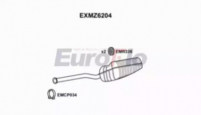EUROFLO exmz6204 -  Глушитель выхлопных газов конечный