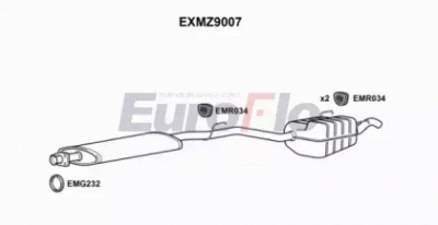 EUROFLO exmz9007 -  Средний / конечный глушитель ОГ