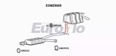 EUROFLO exmz9009 -  Средний / конечный глушитель ОГ