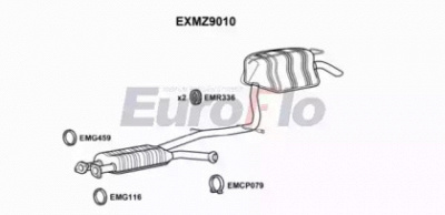 EUROFLO exmz9010 -  Средний / конечный глушитель ОГ