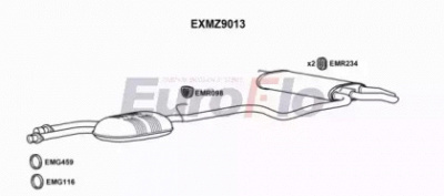 EUROFLO exmz9013 -  Средний / конечный глушитель ОГ