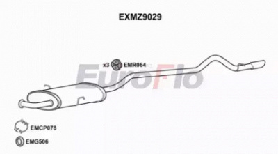 EUROFLO exmz9029 -  Средний / конечный глушитель ОГ