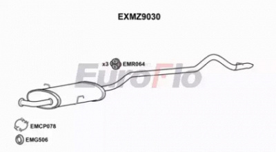 EUROFLO exmz9030 -  Средний / конечный глушитель ОГ