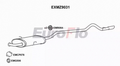 EUROFLO exmz9031 -  Средний / конечный глушитель ОГ