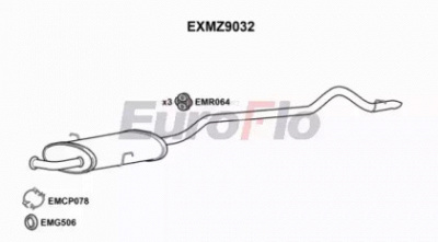 EUROFLO exmz9032 -  Средний / конечный глушитель ОГ