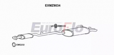 EUROFLO exmz9034 -  Средний / конечный глушитель ОГ