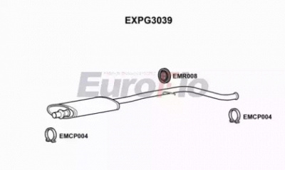 EUROFLO expg3039 -  Средний глушитель выхлопных газов
