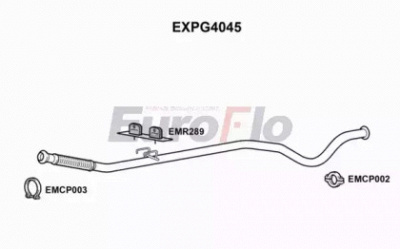 EUROFLO expg4045 - Труба выхлопного газа
