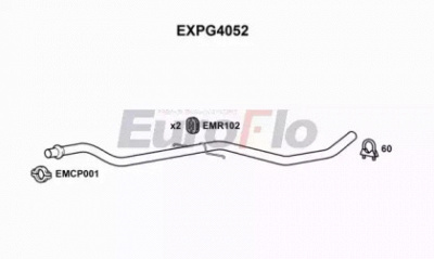EUROFLO expg4052 - Труба выхлопного газа