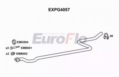 EUROFLO expg4057 -  Труба выхлопного газа