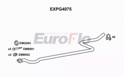 EUROFLO expg4075 -  Труба выхлопного газа