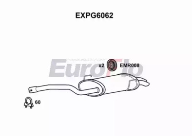 EUROFLO expg6062 -  Глушитель выхлопных газов конечный