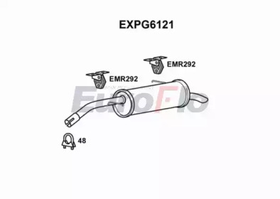 EUROFLO expg6121 -  Глушитель выхлопных газов конечный