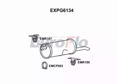 EUROFLO expg6134 -  Глушитель выхлопных газов конечный