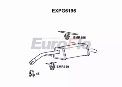 EUROFLO expg6196 -  Глушитель выхлопных газов конечный