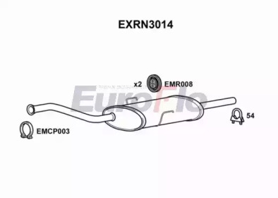EUROFLO exrn3014 -  Средний глушитель выхлопных газов