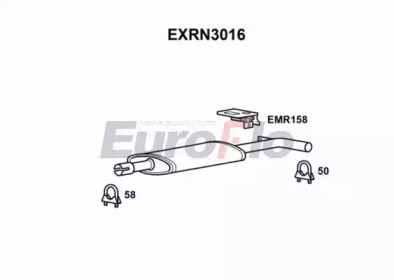 EUROFLO exrn3016 -  Средний глушитель выхлопных газов