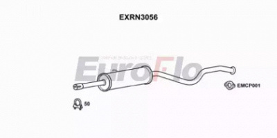 EUROFLO exrn3056 -  Средний глушитель выхлопных газов