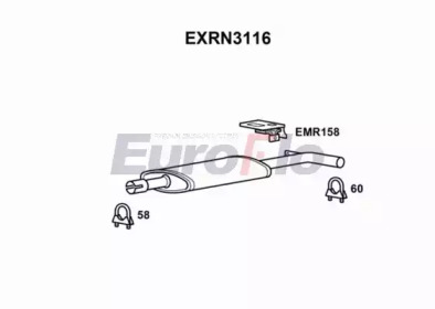 EUROFLO exrn3116 -  Средний глушитель выхлопных газов