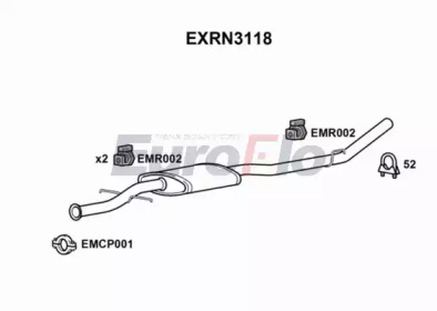 EUROFLO exrn3118 -  Средний глушитель выхлопных газов