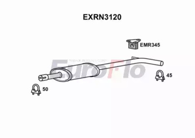 EUROFLO exrn3120 -  Средний глушитель выхлопных газов