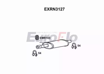 EUROFLO exrn3127 -  Средний глушитель выхлопных газов