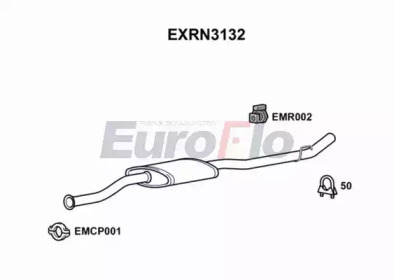 EUROFLO exrn3132 -  Средний глушитель выхлопных газов