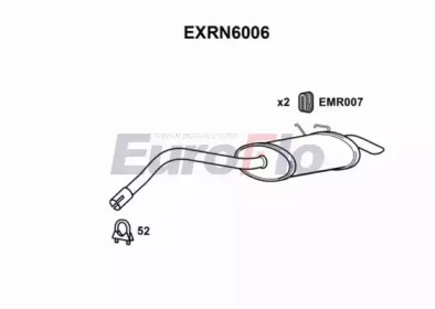 EUROFLO exrn6006 -  Глушитель выхлопных газов конечный