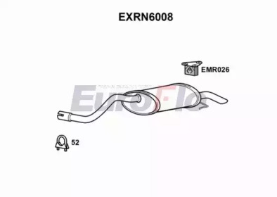 EUROFLO exrn6008 -  Глушитель выхлопных газов конечный