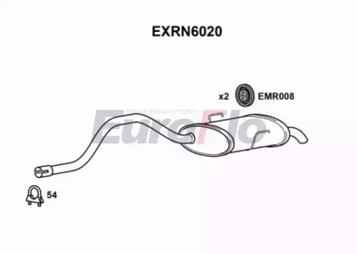 EUROFLO exrn6020 -  Глушитель выхлопных газов конечный