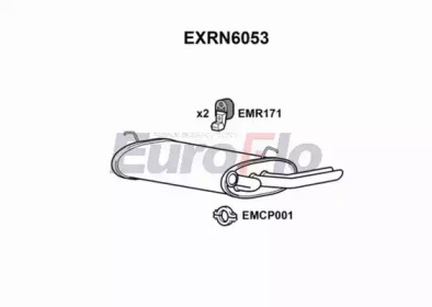 EUROFLO exrn6053 -  Глушитель выхлопных газов конечный