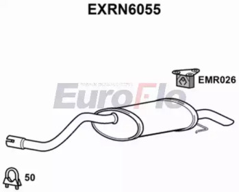 EUROFLO exrn6055 -  Глушитель выхлопных газов конечный